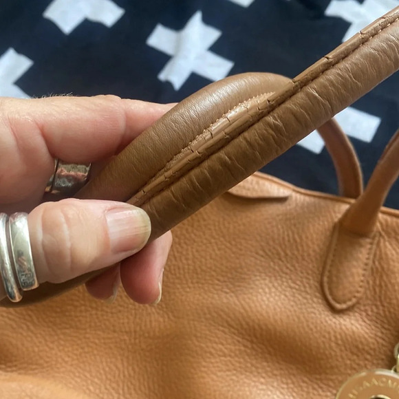 Isaac mizrah Tan pebble leather purse tote - Picture 7 of 11